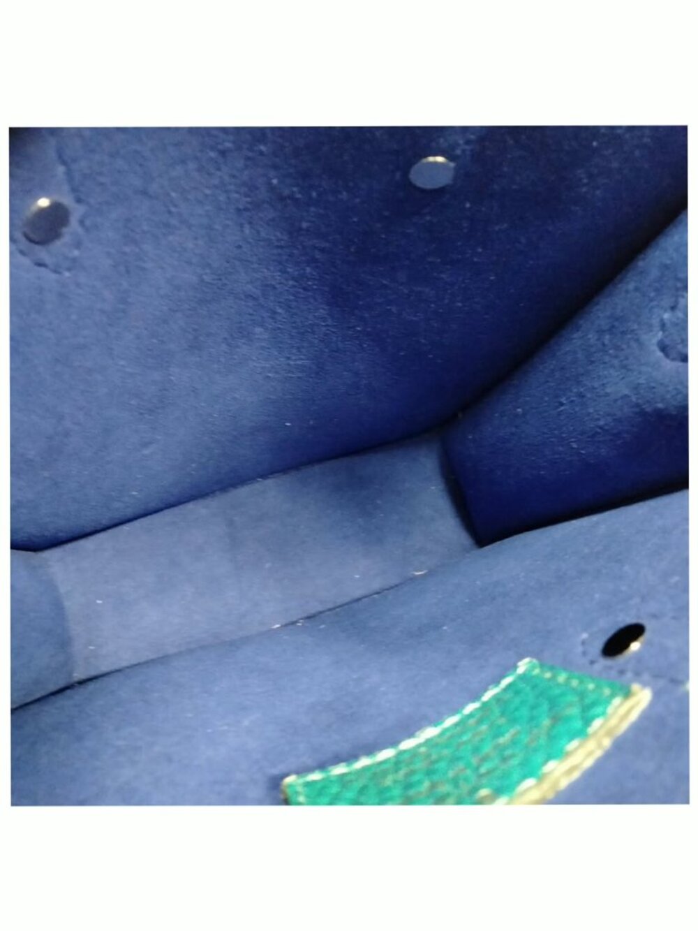 Authentic Louis Vuitton Onthego Mini Blue Green Empreinte Leather Chain Tote Bag - Picture 12 of 16